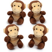 Wholesale - 4pc Plush Talking Monkeys set C/P 60, UPC: 850004405734